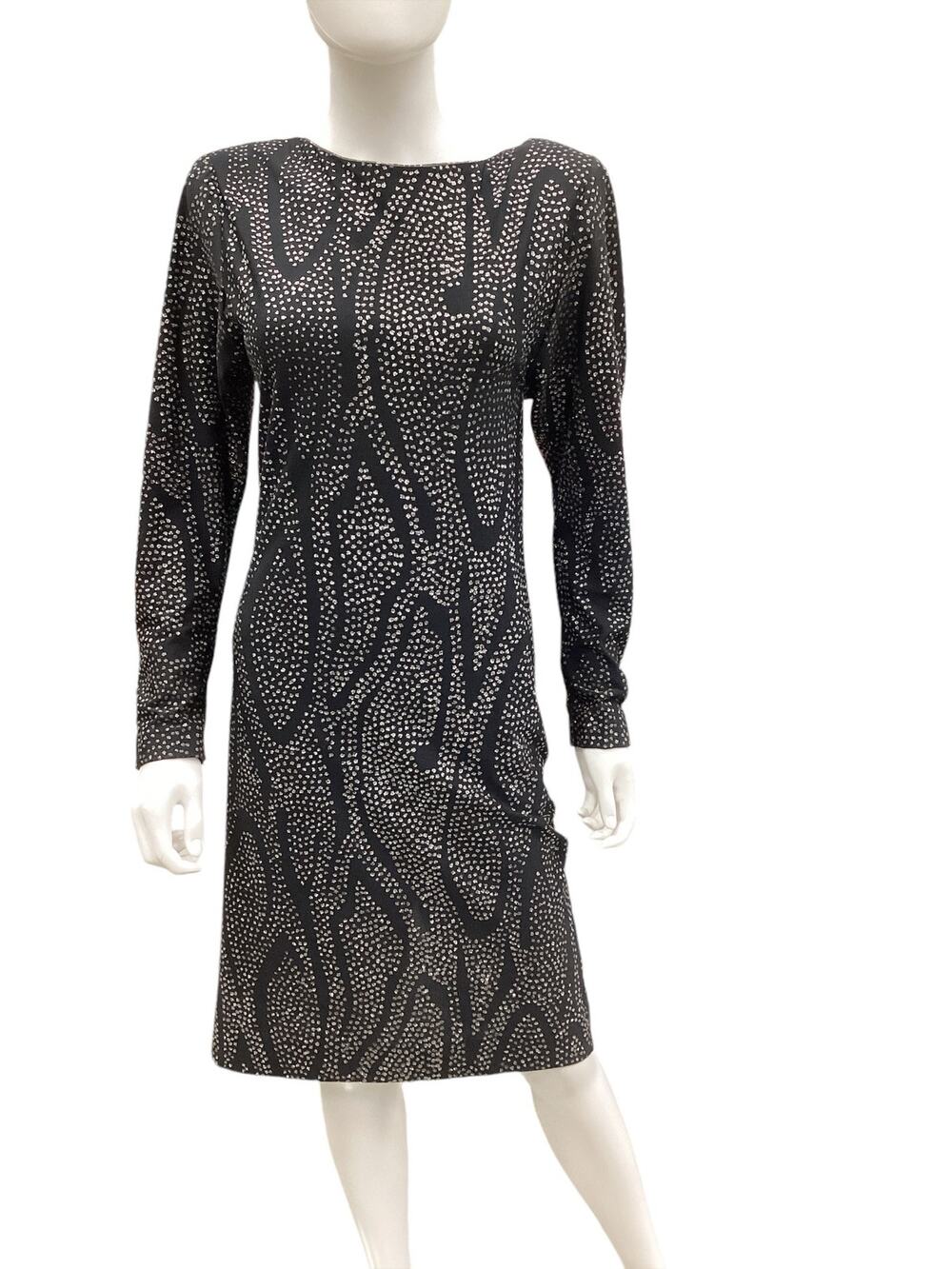 Ricki Lang VTG Dress Women’s Size Medium Sparkly Open Back in Black